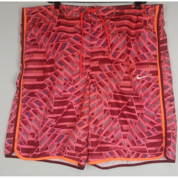 Nike Pants - Nike Swimming Shorts Mens SZ XL Pink Red Orange